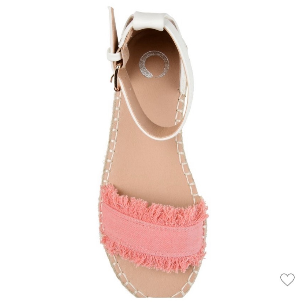 Journee Collection Tristeen Espadrille Sliver Wedge Sandals Pink,Size 6.5 NIB - Picture 4 of 15